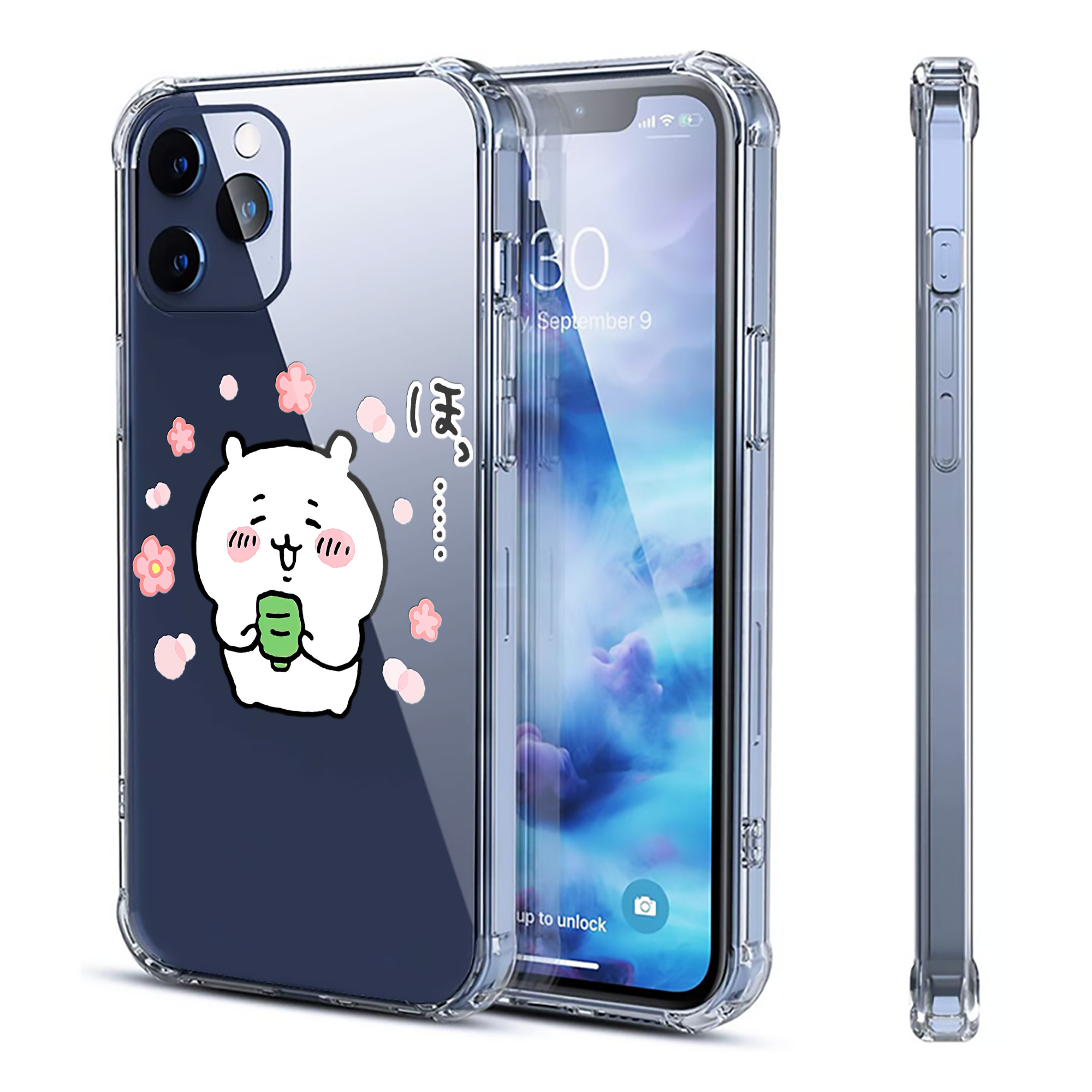 （画像用） ちいかわ ちいかわ Chii-kawa chiikawa 【iPhone 12シリーズ対応】透明スマホケース（クリアソフトケース）